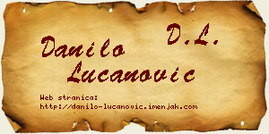 Danilo Lučanović vizit kartica